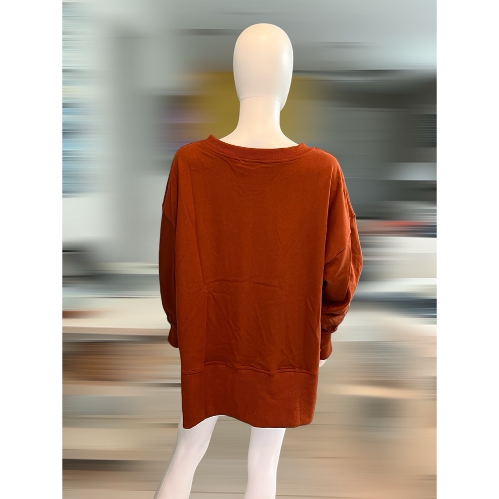 FANTASTIC FAWN let’s go girls oversized rust pull over S M L - Picture 6 of 8